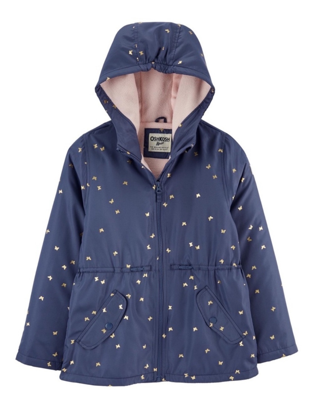 Size 12 OshKosh‎ Girls Fleece-Lined Butterfly Peplum Jacket Coat